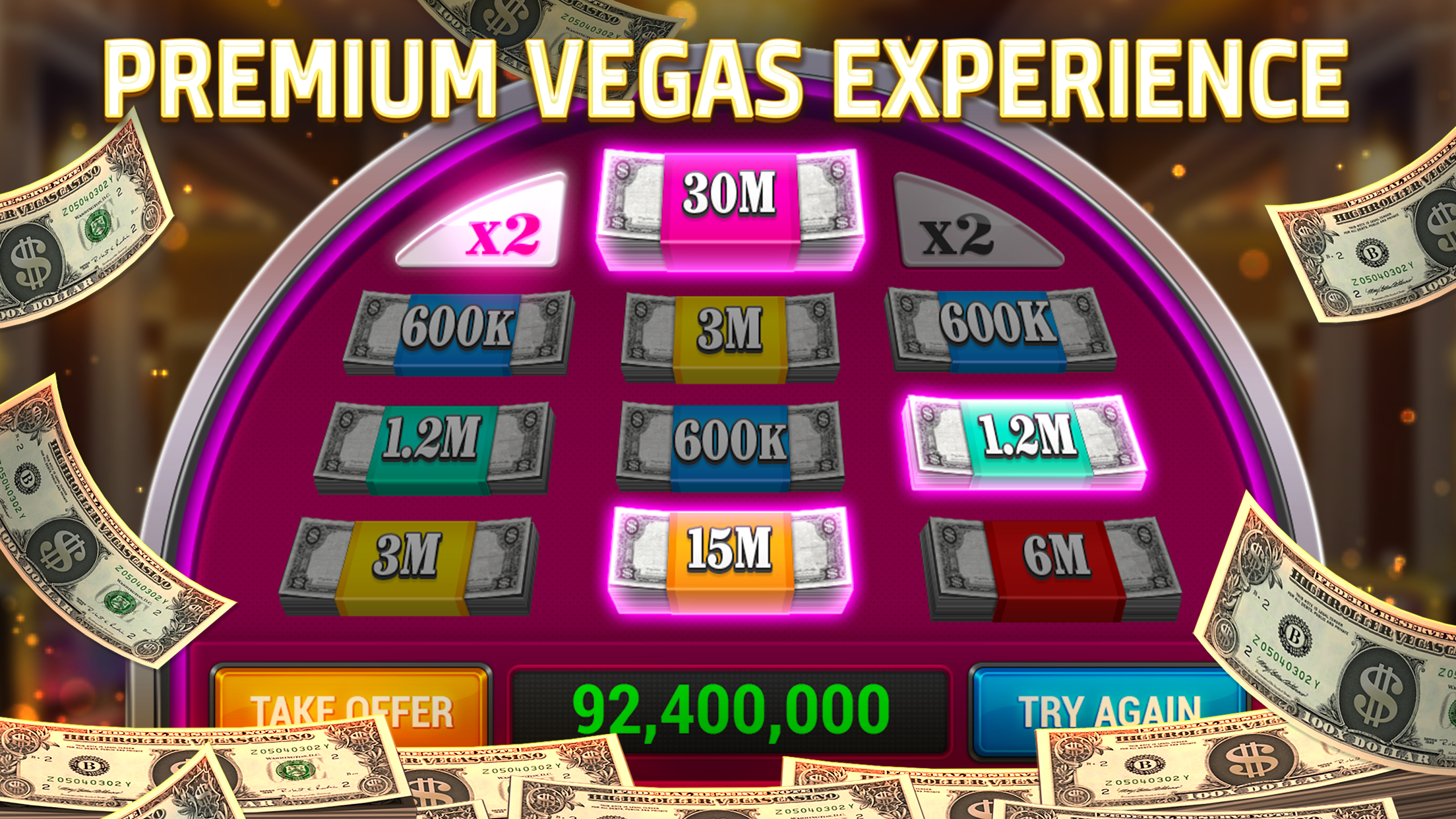 Skarp grafikk og figurer i HighRoller Vegas